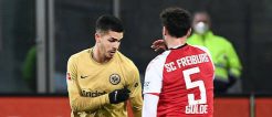 Frankfurts Angreifer Silva soll von Freiburg gestoppt werden