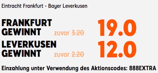 888sport Boost zu Frankfurt vs Leverkusen