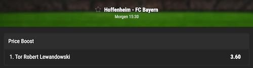 Bwin Boost zu Bayern gegen Hoffenheim 12.3.2022