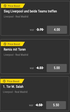 bwin Price Boost CL Finale