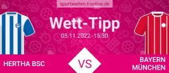 Hertha Bayern Tipp und Quoten