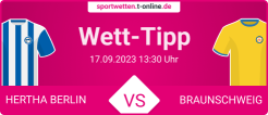 Hertha Berlin gegen Braunschweig Tipp