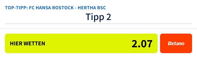 fc hansa rostock hertha bsc wett tipp