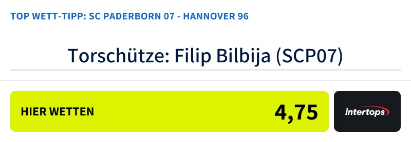 sc paderborn 07 hannover 96 wett tipp