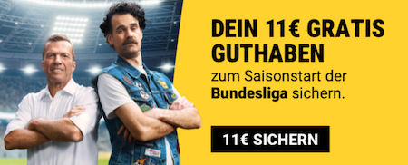 Interwetten 11€ Guthaben-Aktion am 23.8.24