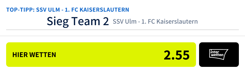 Top-Tipp: Ulm - Kaiserslautern (04.08)