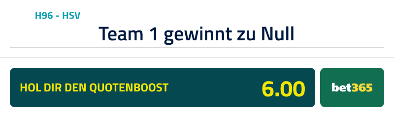 Quoten-Boost zu H96 - HSV am 23.8.24