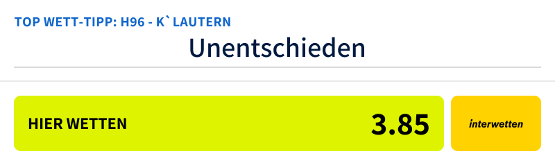 Expertentipp Hannover - Kaiserslautern, 14.9.24