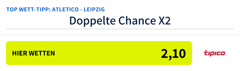 Unser Tipico Top-Tipp zu Atletico - Leipzig 19.9.24