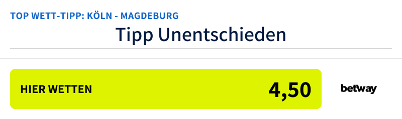 Top-Tipp zu Koeln - Magdeburg, 14.9.24