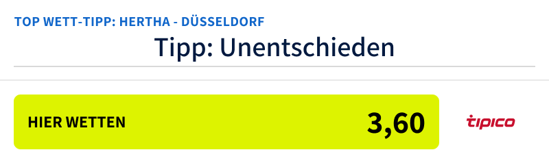 Top-Tipp Hertha - Fortuna, 15.9.24