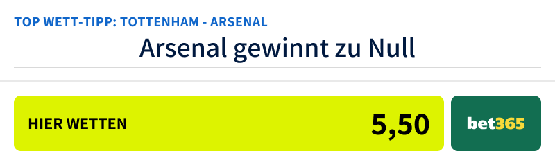 Unser Top-Tipp zu Tottenham -Arsenal, 15.9.24