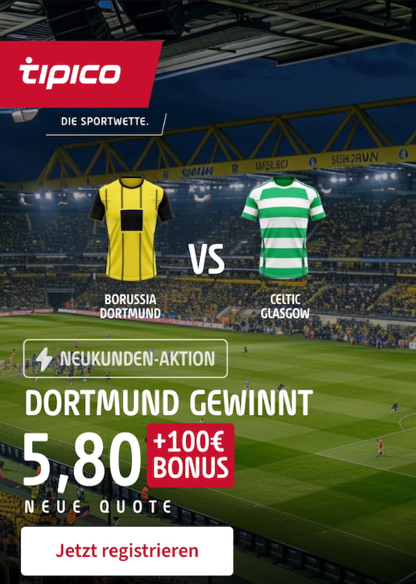 Dortmund-Boost bei Tipico am 1.10