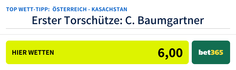 Bet365 Tipp zu Aut - Kaz am 10.10.24