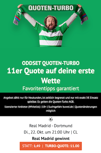 ODDSET-Boost Real Sieg, 22.10.24