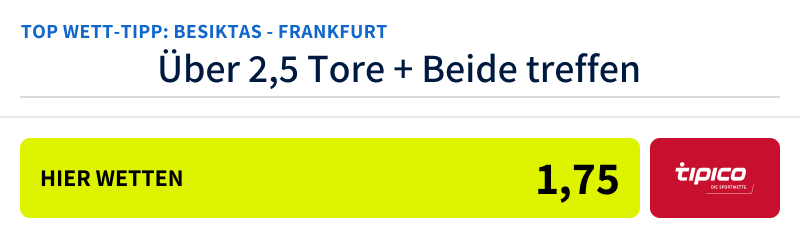 Tipico-TopTipp Besiktas -Eintracht am 3.10.24