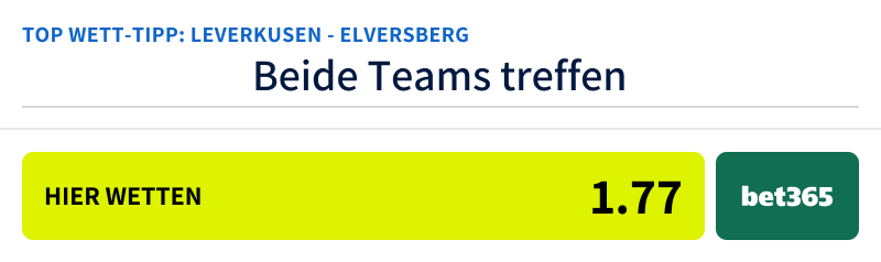 Bet365-Tipp zu Leverkusen - Elversberg, 29.10.24