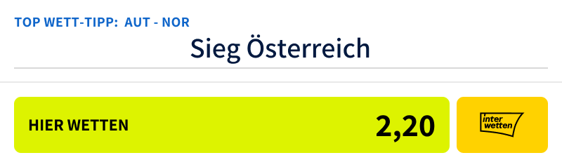 Unser Top-Tipp zu Österreich - Norwegen am 13.10.24