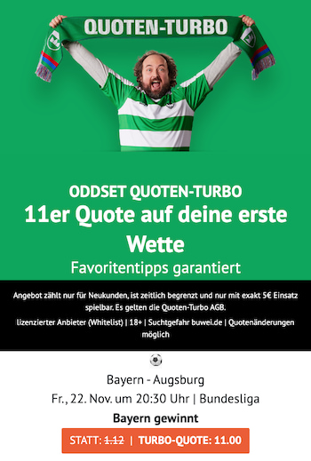 Oddset-Aktion Sieg Bayern, 22.11.