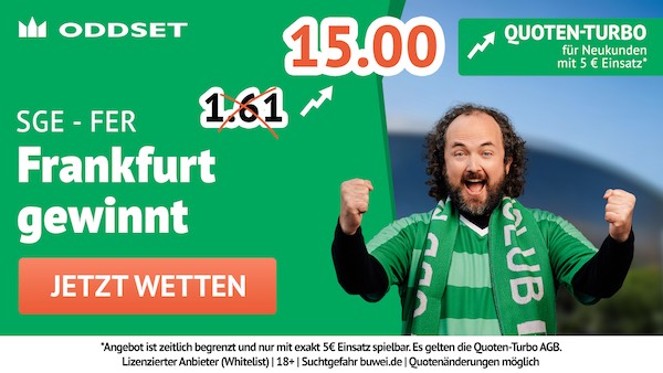 oddset quoten turbo auf frankfurt gewinnt gegen ferencvaros