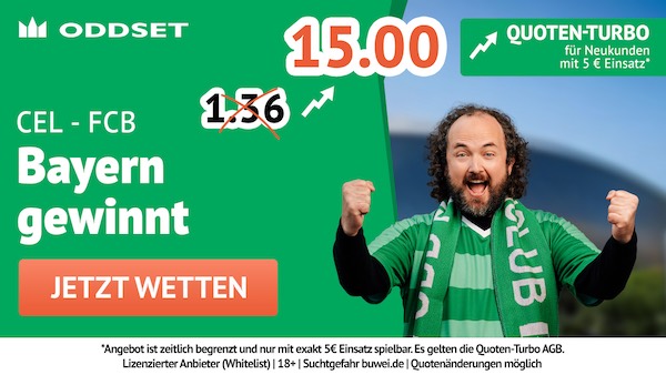 oddset quoten turbo auf bayern gewinnt bei celtic glasgow