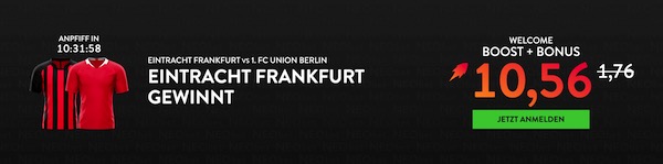 neobet boost auf eintracht frankfurt gewinnt ggen union berlin